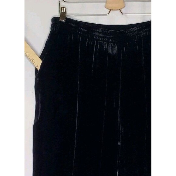 Rena Rowan Velvet Pants Button Tunic Set Women 2X/3X Black Pull-On Quiet Luxury - Picture 13 of 16